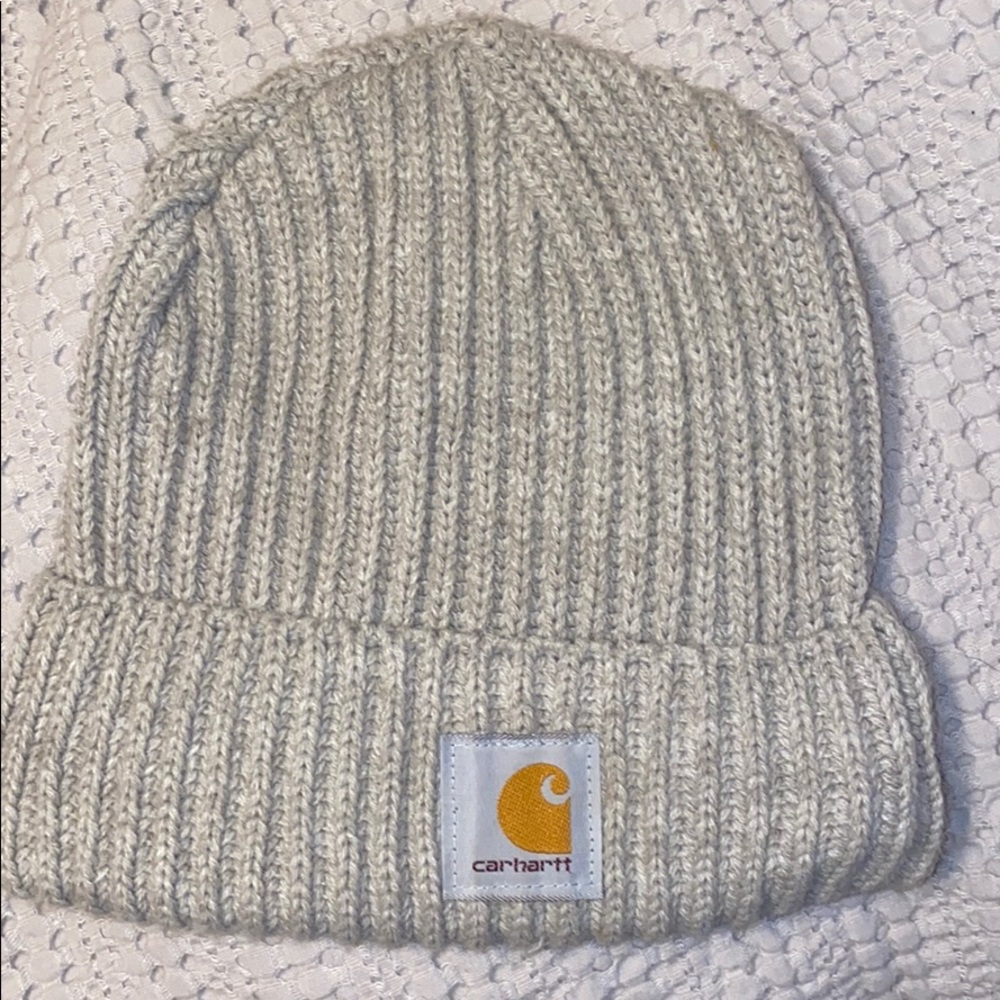 Grey Knit Carhartt Beanie